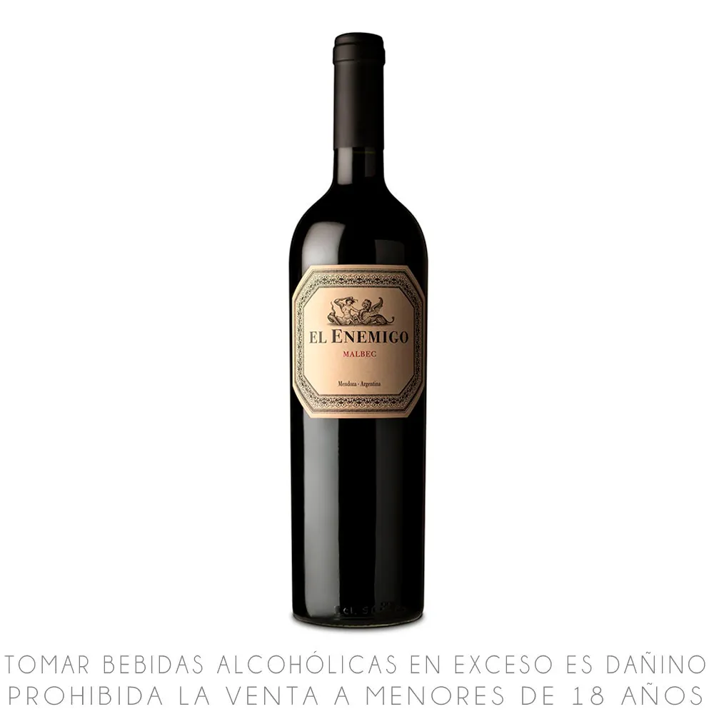 Vino Tinto Malbec El Enemigo Botella 750ml