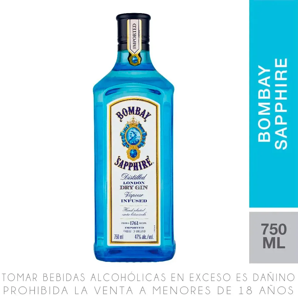 Gin Bombay Sapphire London Dry Botella 750ml